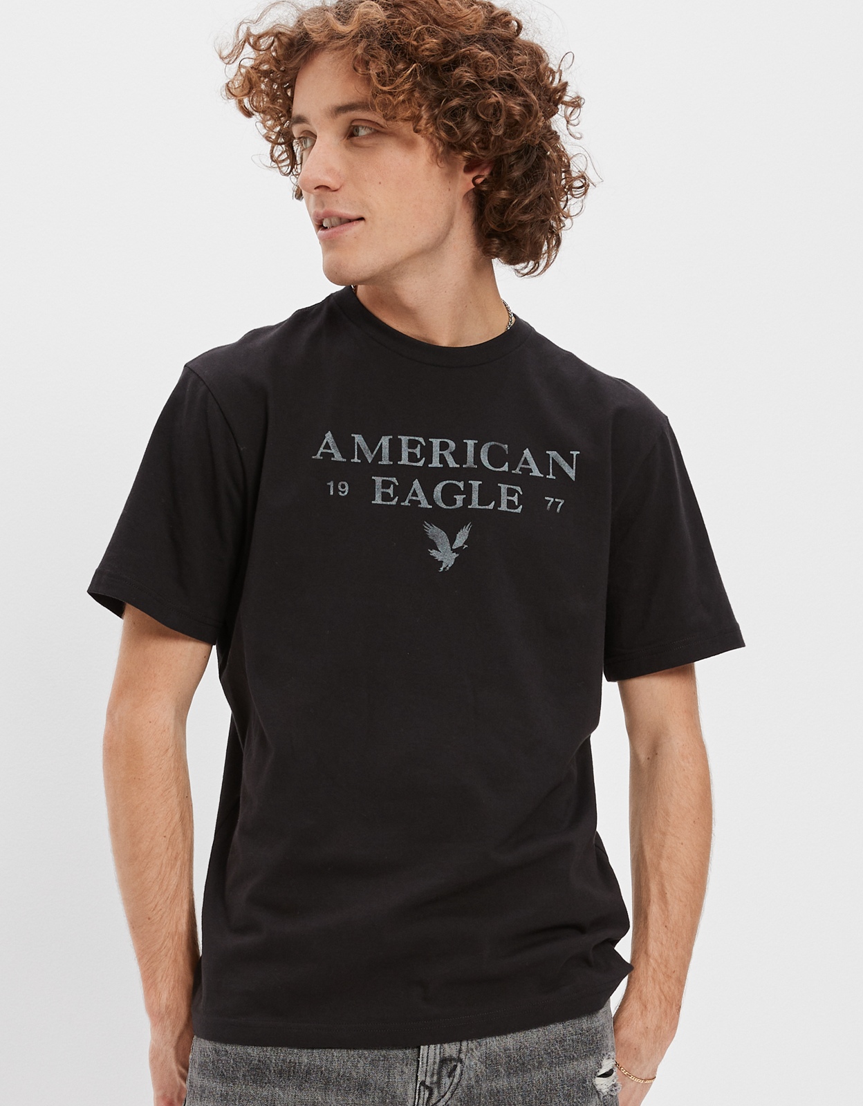 Shop Ae Super Soft Logo Graphic T Shirt Online American Eagle