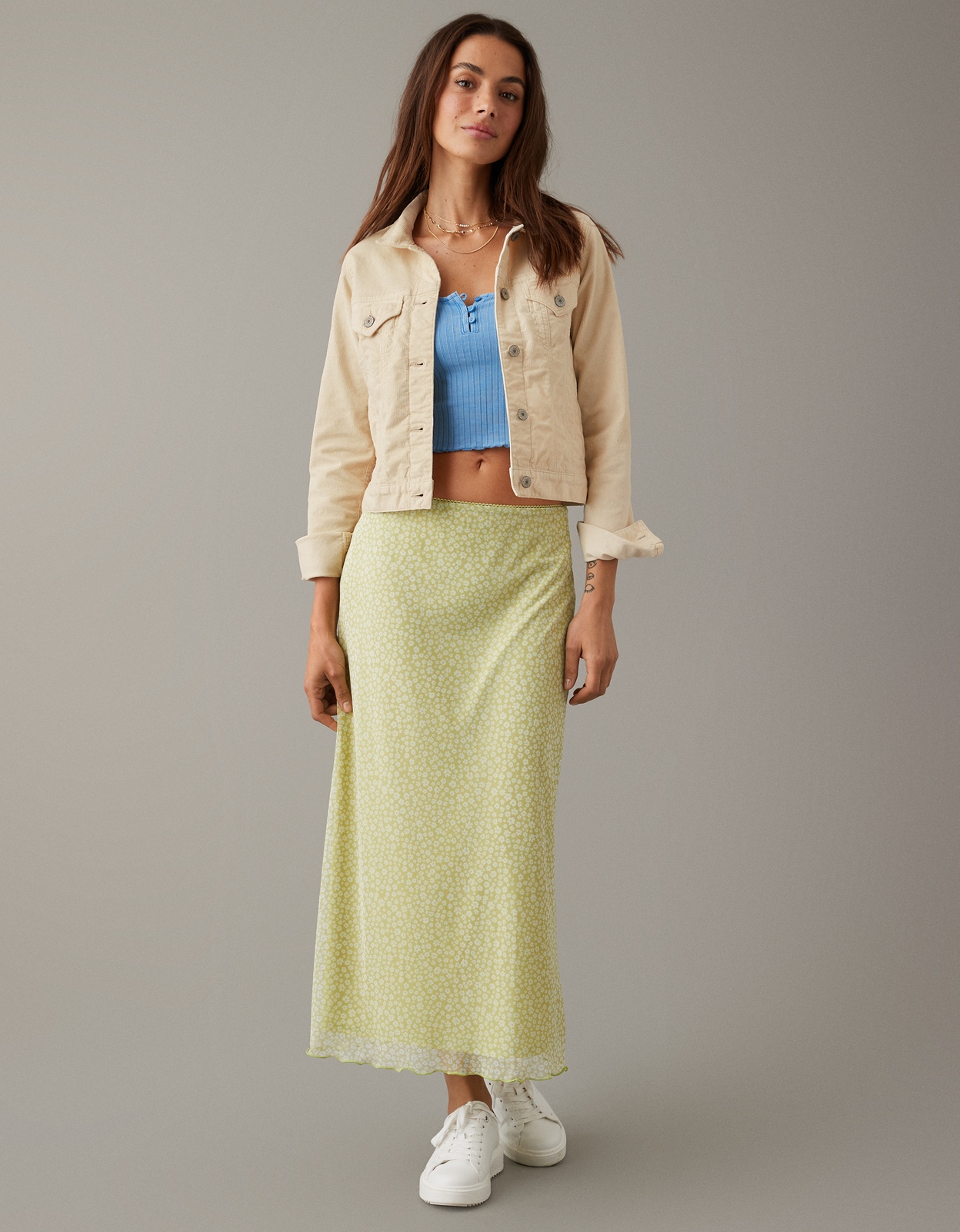 Shop AE Mesh Midi Skirt online  American Eagle Outfitters Kuwait