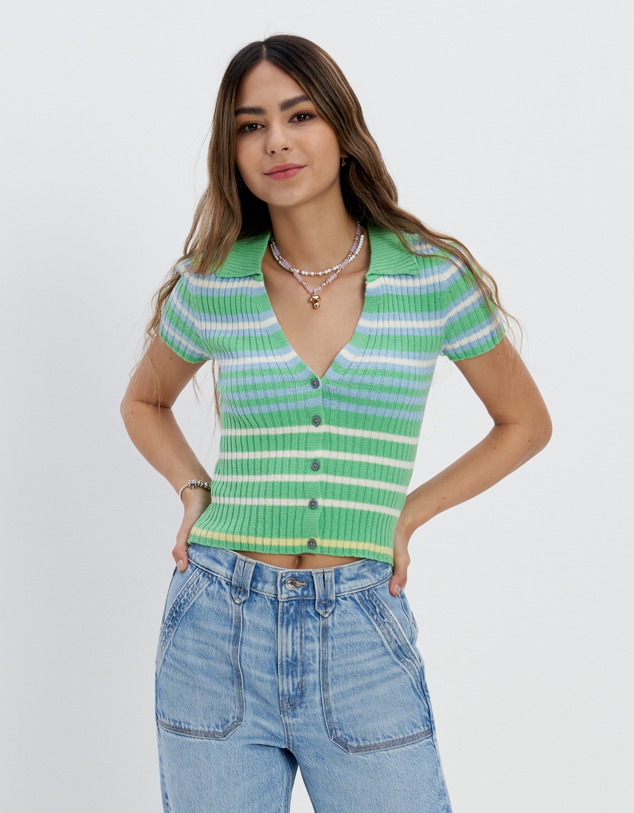 American eagle button clearance sweater