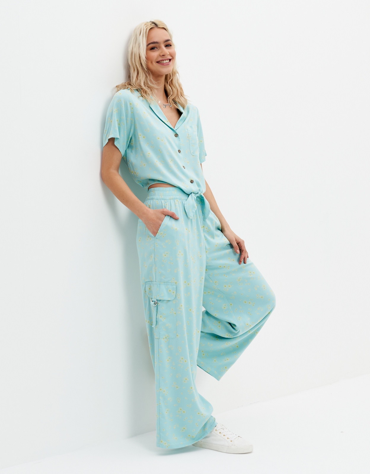 Ae button front store jumpsuit