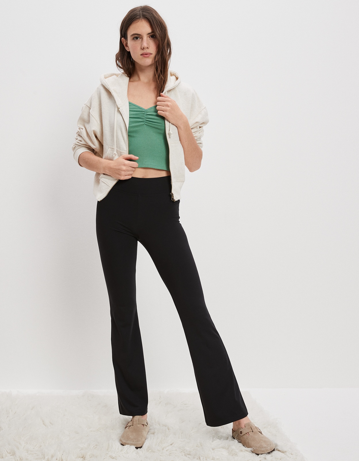 AE Super High-Waisted Space-Dye Flare Pant