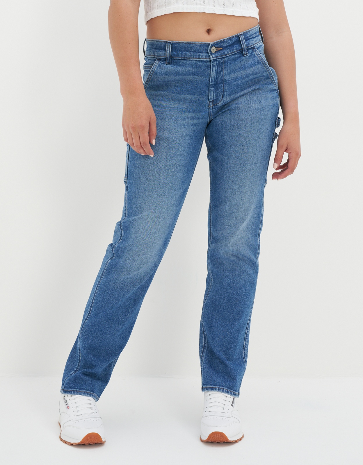 Shop AE Ne(x)t Level High-Waisted Straight-Leg Jean online