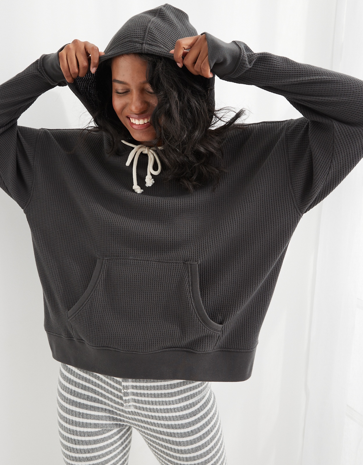 Aerie waffle hoodie sale