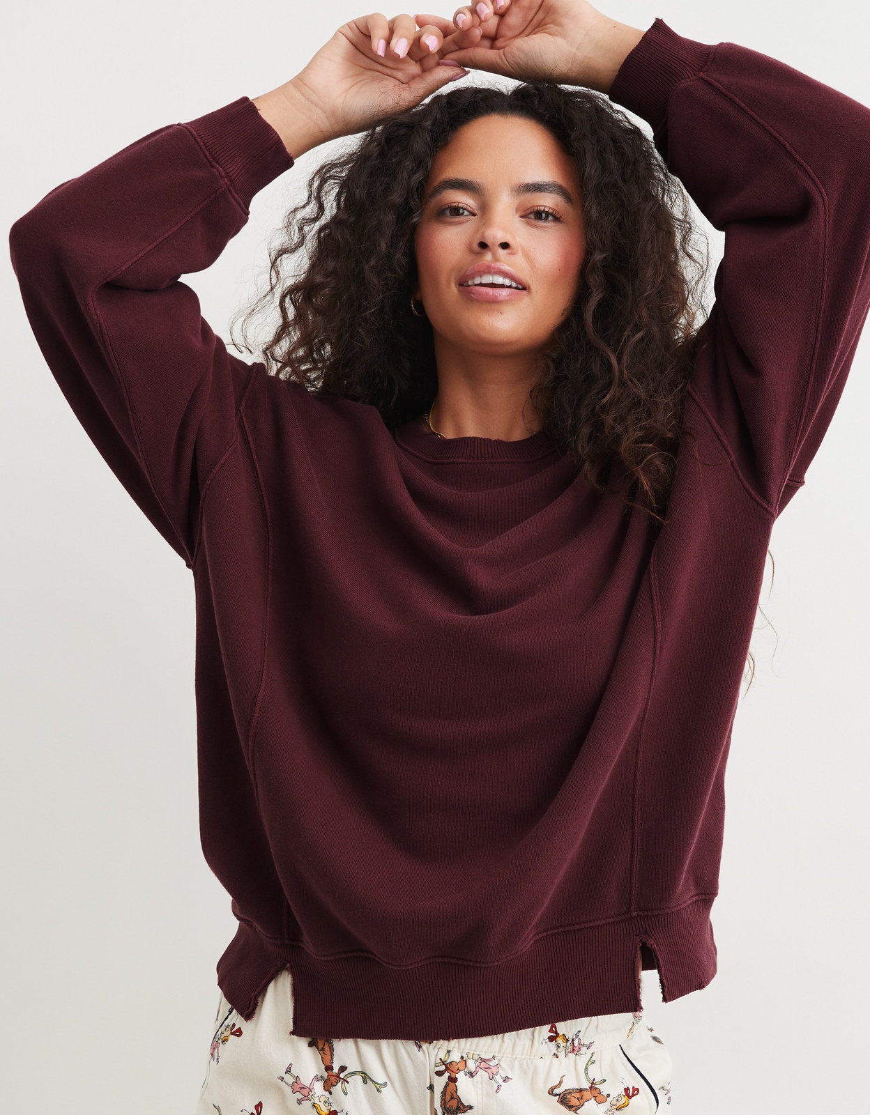 Buy Aerie The Chill Crew Sweatshirt online American Eagle Outfitters