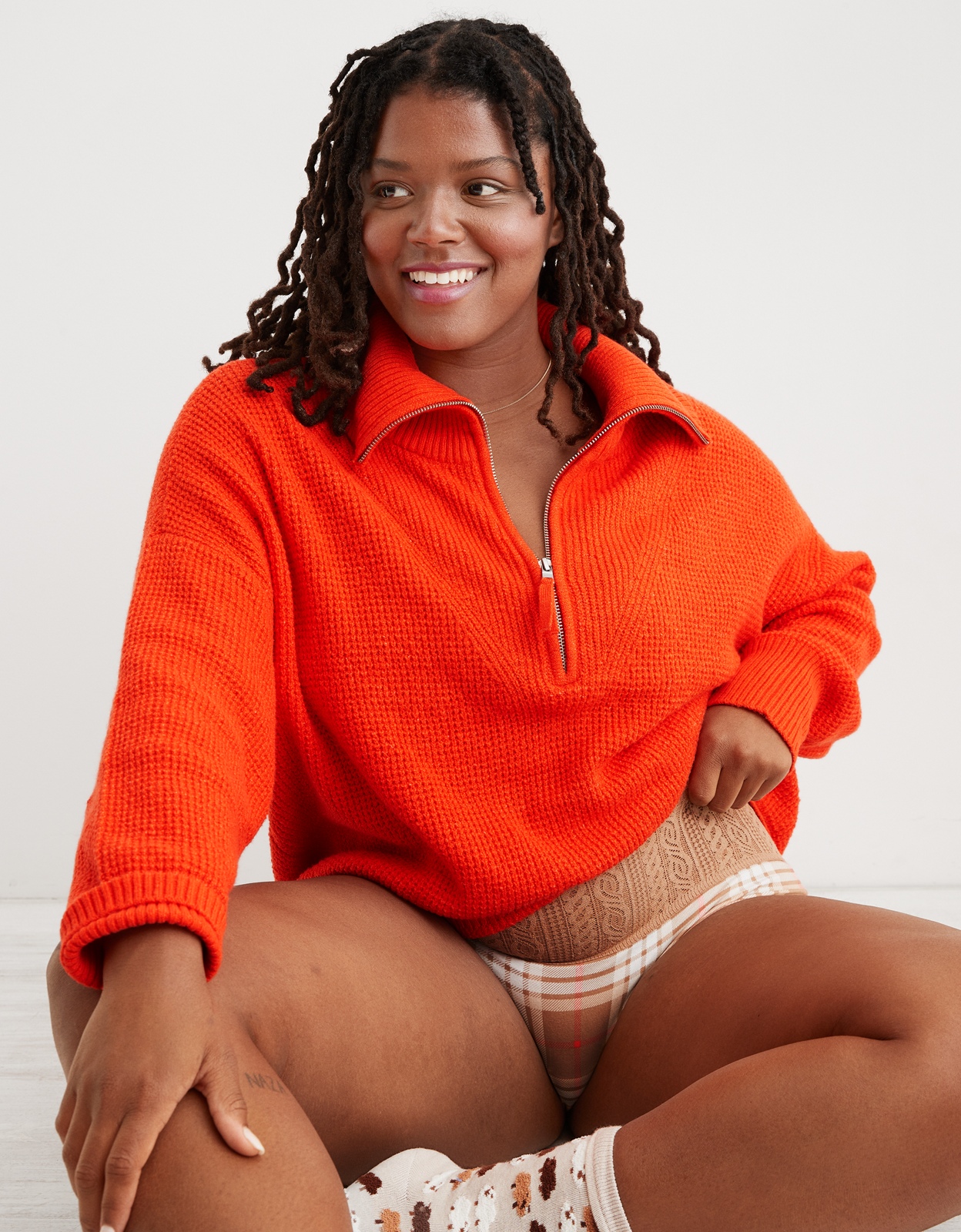 Aerie Intarsia Crew Sweater