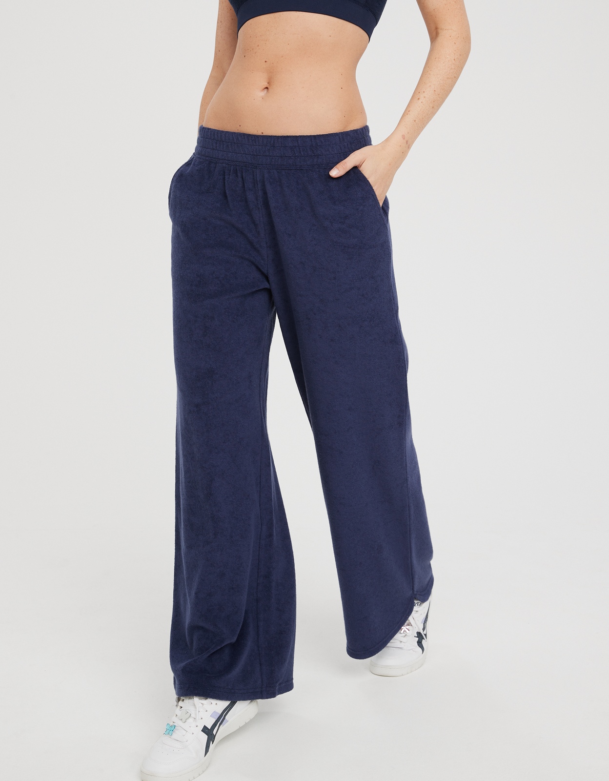 OFFLINE By Aerie Summer Lights Terry Wide Leg Pant