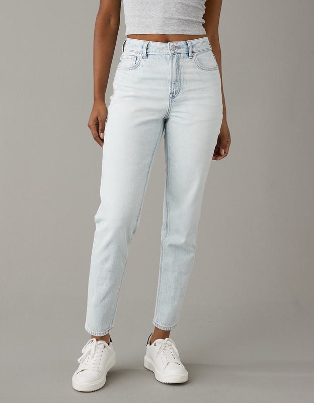 AE Strigid Super High-Waisted Baggy Straight Cut-Out Jean