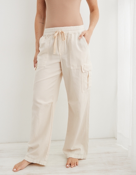 Buy Aerie High Waisted Super Baggy Satin Pant online