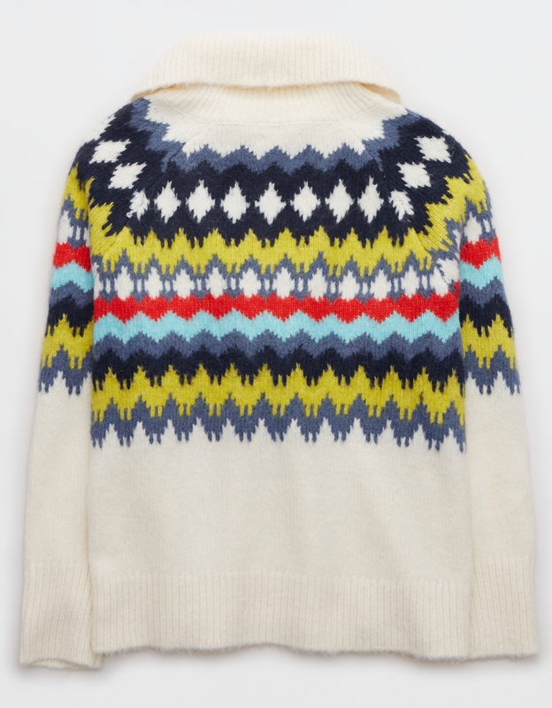 Aerie Intarsia Crew Sweater